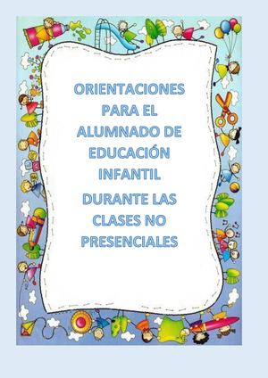 ORIENTACIONES PARA INFANTIL