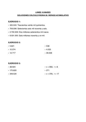 Corrección Matemáticas 4º Día 16