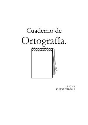 Cuaderno De Ortografía Del Ies Mariano Baquero Goyanes