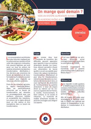 On mange quoi demain ?