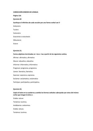 Corrección Lengua 5º A Días 11 Y 12