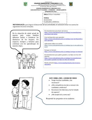 Ética Grado Quinto - Yuliet Angarita Flórez