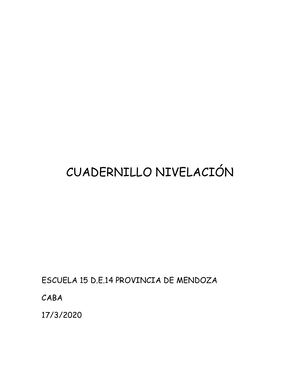 Cuadernillo Nivelacion