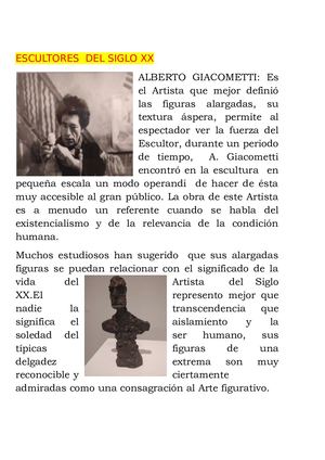 Escultores Del Siglo Xx