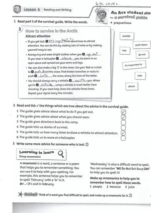 Corrección Inglés 6º Tarea 1 Día 17