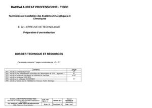 8825 U22 Dossier Technique Et Ressources Bac Pro Tisec 2017