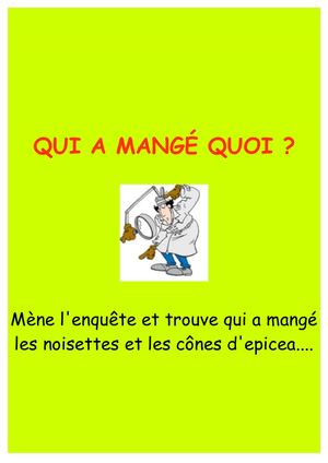 Qui A Mangé Quoi