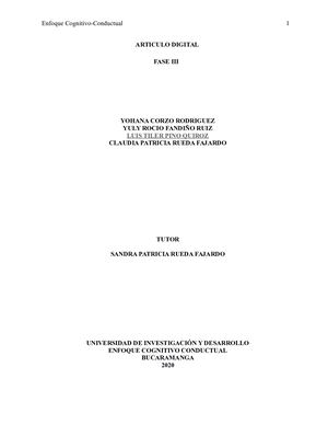 Las Metáforas En La Psicológico Cognitivo Conductual