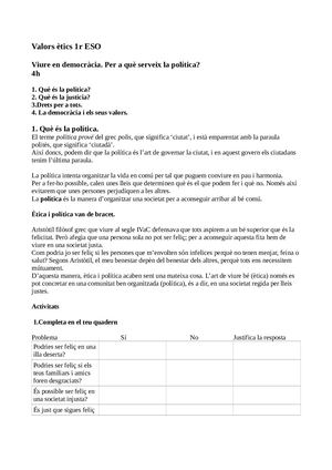 Valors èTics 1r Eso
