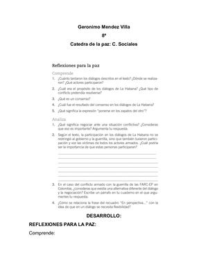 Catedra De La Paz Geronimo Mendez 8a