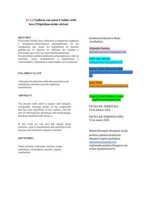 11 1 2 Cookies With Love (Triptófano áCido Cítrico)