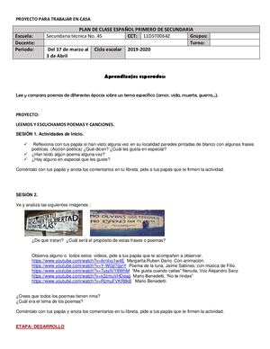 ACTIVIDADES ESPAÑOL 1° Corregidas Pdf