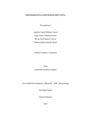 La Metáforas en la Psicología Educativa