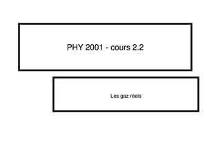 Les Gaz Réels
