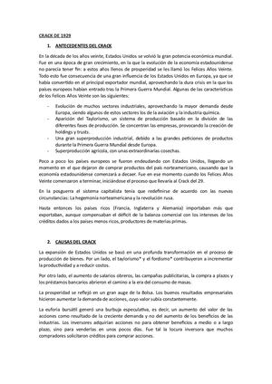 Crack De 1929