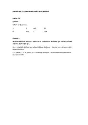 Corrección Matemáticas 5º A Día 12
