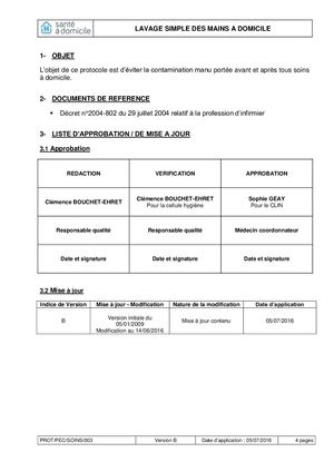 Protocole De Lavage Des Mains