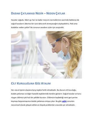 Dudak Çatlaması Nedir