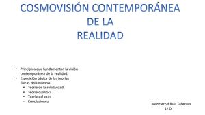 Cosmovisiones Contemporaneas