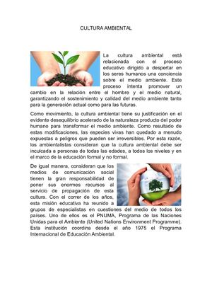 Cultura Ambiental