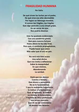 FRAGILIDAD HUMANA