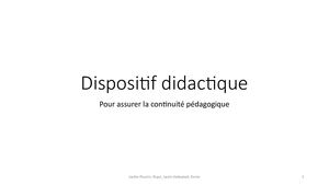 Dispositif Didactique
