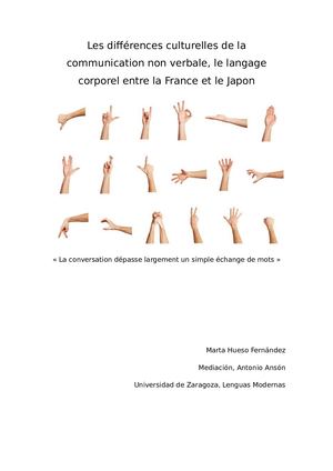 Les Différences Entre La Culture Française Et La Culture Espagnole Dans La Communication Non Verbale