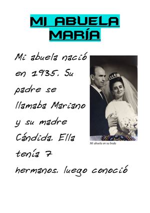 MI ABUELA MARÍA, Sara F