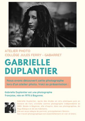 À la découverte de Gabrielle Duplantier
