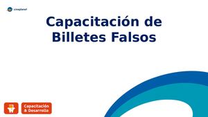 Capacitación Billetes Falsos