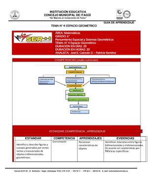 MATEMATICAS 6° - GUIA 4 ESPACIO GEOMETRICO 6°_ 2020