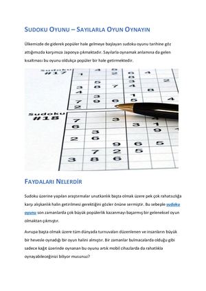 Sudoku Oyunu