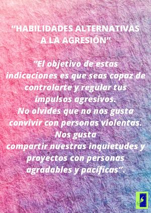Habilidades alternativas a la agresión.