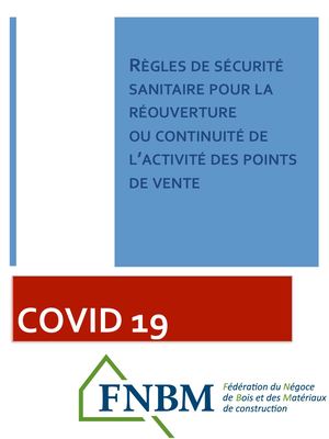 Vignette document Règles de sécurité sanitaire pour la réouverture ou continuité de l'activité des points de vente