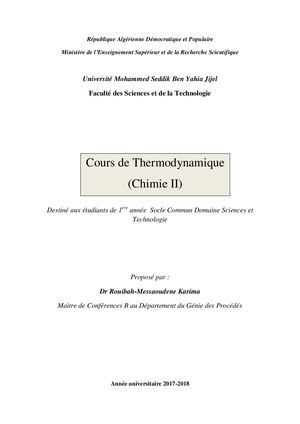 Cours Karima Rouibah Chim Ii