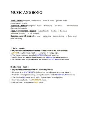 Collocations About Music