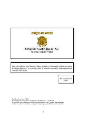 Caso Cirque Du Soleil