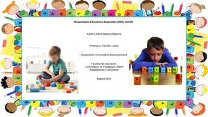 Necesidades Educativas Especiales (Nee) Cartilla