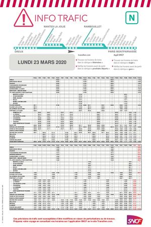 Horaire Ligne N Vers Paris 23mars20