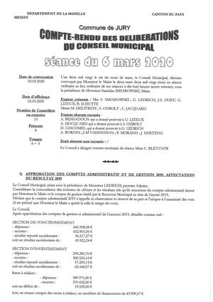 CR du 6 mars 2020