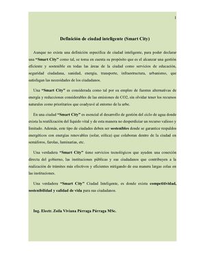 Definición Ciudad Inteligente