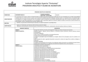 Syllabus De Enfermeria Basica
