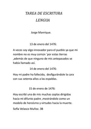 Tarea De Escritura