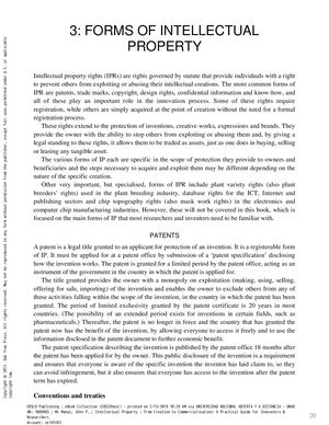 Mc Manus, J P (2012) Intellectual Property From Creation To Commercialisation A Practical Guide For Inno