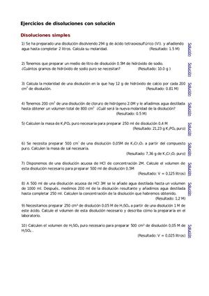 Ejercicios Disoluciones Con Solucion