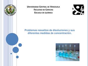 Problemas De Disoluciones Y Concentraciones