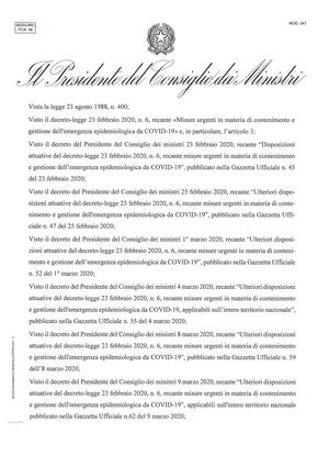 Dpcm 22 Marzo 2020