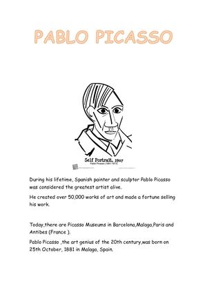 Pablo Picasso Life