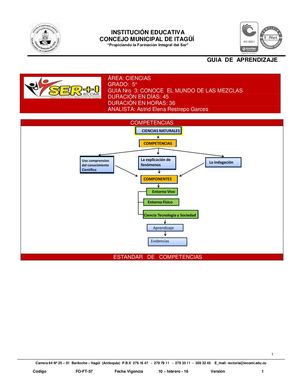 CIENCIAS 5º - GUIA Nº 3- Conoce El Mundo De Las Mezclas