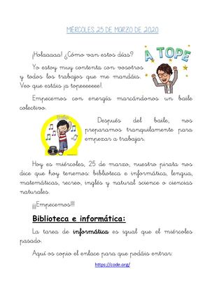 Tarea Miércoles 25 Marzo